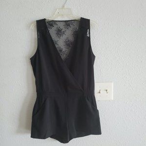 NWT Parker short jumper in black size S, sleeveless solid black romper